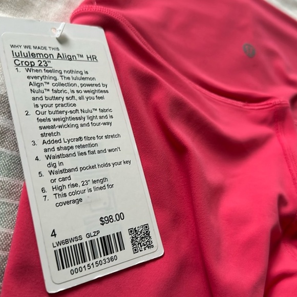 Lululemon Align HR Crop - Picture 2 of 3